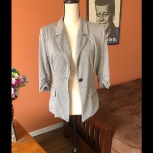 JUST GINGER fitted light gray cardigan